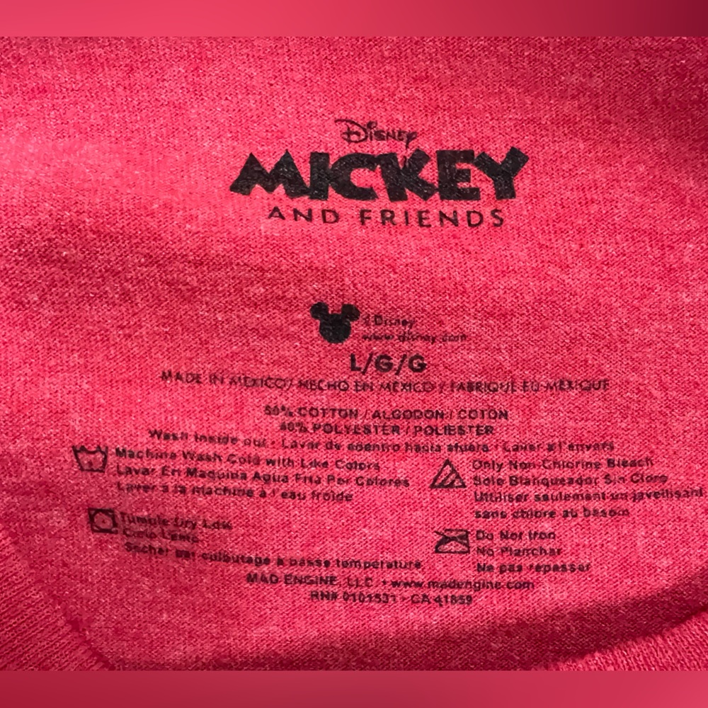 Disney Mickey Mouse Goofy Donald Pluto Pop Art Red Heather T-shirt - Picture 3 of 3